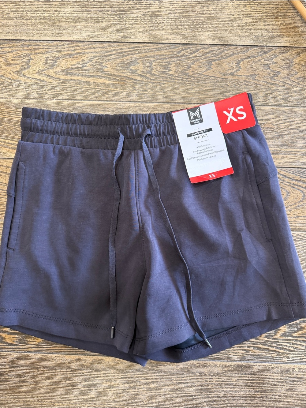 Members Mark Sandwash Women's Charcoal Drawstring Athletic Shorts XS - Picture 2 of 4
